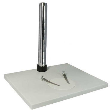 Vertical Post Height 280mm Pole Stand Base with Vertical Post, SKU ST05011301-0001, three quarter front view
