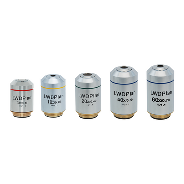 Infinity Long Working Distance Plan Achromatic Objective Set, SKU BM03033032, three quarter front view