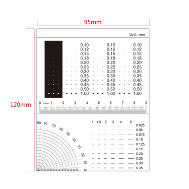 90mm/360 Div Point Gauge, SKU RT02420504, three quarter front view