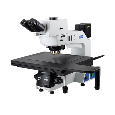 50-500X HH Dual Illuminated Light XY Stage Travel Distance 356x305mm Trinocular Transmitted/Reflected Metallurgical Microscope, SKU MT05180313, three quarter front view
