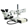 5.0 Megapixels 7-45X CMOS LED Light Dual Arm Stand Trinocular Zoom Stereo Microscope, SKU SZ02010534, three quarter front view