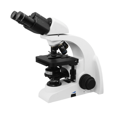 40-1000X LED Coaxial Transmitted Light XY Stage Travel Distance 75x50mm Binocular Biological Microscope, SKU BM03010211, three quarter front view