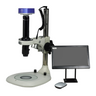 0.58-7X 8 Megapixels CMOS Post Stand LED Dual Illuminated Light Video Zoom Microscope, SKU MZ02130112, three quarter front view