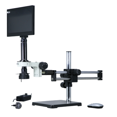 0.7-4.5X 2.0 Megapixels CMOS LED Light Dual Arm Stand Video Zoom Microscope, SKU MZ02120508, three quarter front view