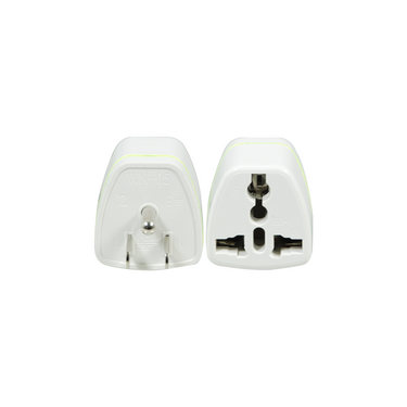 Universal to US 3 Pin Plug Power Adapter AC Travel Socket Converter 250V 10A, SKU EC02411111, three quarter front view