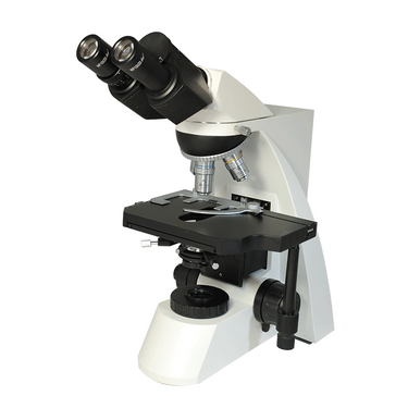 40-1000X Halogen Transmitted Light XY Stage Travel Distance 78x52mm Binocular Biological Microscope, SKU BM14030203, three quarter front view