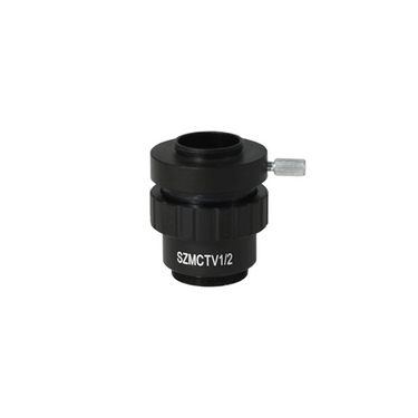 0.5X Adjustable Microscope Camera Coupler C-Mount Adapter 28mm, SKU SZ19016131, three quarter front view