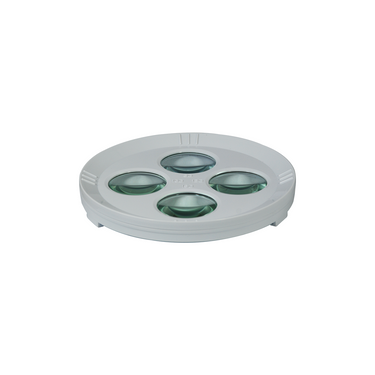 Multi-Diopter 6-inch Glass Lens Replacement for LED Magnifying Lamp (8D, 10D, 12D & 15D), SKU MG16304294, three quarter front view