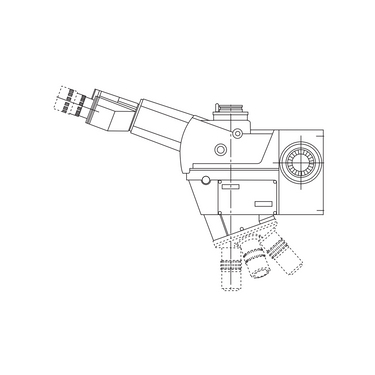 1X Focus Distance 50mm Laser Video Microscope Body (FS70-THS), SKU Mitutoyo-378-184-4, three quarter front view