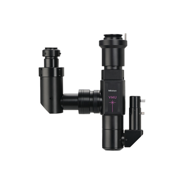 1X Laser Video Microscope Body (VMU-LB), SKU Mitutoyo-378-513, three quarter front view