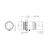 Under 2/3″ Machine Vision Fixed Focal Length Lens, SKU Navitar-1-19553, three quarter front view