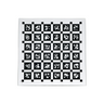 Manufacturing Precision ±10μm Glass Checkerboard Calibration Target compatible with Aprilgrid (500x500mm 6x6), SKU CT20090102, three quarter front view