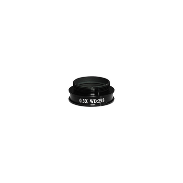0.3X Achromatic Microscope Objective Lens for MZ0801 Video Zoom Microscope 20.3mm, 4/5in., SKU MZ08014111, three quarter front view