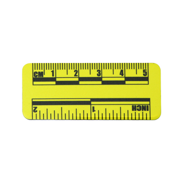 Low Gloss PVC Photography Scale (5cm Yellow), SKU CT20051303, three quarter front view