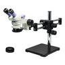 3.5-30X Polarizing LED Light Dual Arm Stand Binocular Zoom Stereo Microscope, SKU SZ02080524, three quarter front view