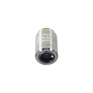 Objective Working Distance 19.2mm 20X Infinity Plan Long Working Distance Achromatic Metallurgical Objective, SKU MT02523431, three quarter front view