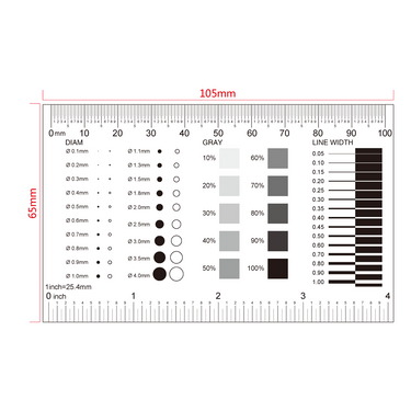 100mm/200 Div, 4Inch/80 Div Comparison Test Gauge, SKU RT02420415, three quarter front view