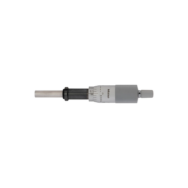 0-1″ Mechanical Micrometer Head Graduation 0.0001″ 1" Flat with Clamp Nut Mechanical Micrometer Head (Thimble Diameter: Dia. 21mm, Spindle Diameter: Dia. 8mm, W/Vernier), SKU Mitutoyo-151-237, three quarter front view