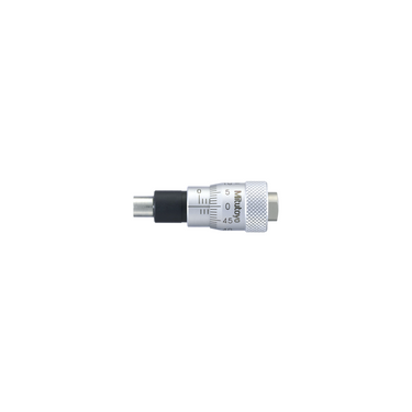 0-0.25″ Mechanical Micrometer Head Graduation 0.001″ 0.25"Flat Mechanical Micrometer Head (Thimble Diameter: Dia. 15mm), SKU Mitutoyo-148-351-10, three quarter front view
