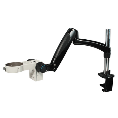 Microscope Pneumatic Arm, Post Clamp Stand, 76mm Focus Rack, SKU ST02071512, three quarter front view
