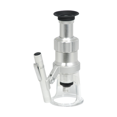 40X LED Portable Shop Field Inspection Measuring Microscope + Pen Light and Helicoid Focus, SKU PM42010212, three quarter front view