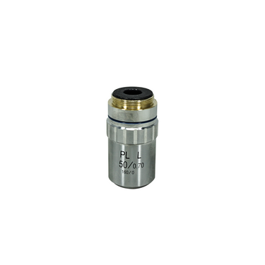 Objective Working Distance 0.5mm 50X Achromatic Objective, SKU PM02012137, three quarter front view