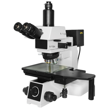 50X-500X Metallurgical Microscope, Trinocular, Halogen-LED Light, Bright Field Dark Field, SKU MT05160313, three quarter front view