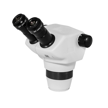 8-50X Zoom Stereo Microscope Head, Binocular, Field of View 22mm Working Distance 115mm, SKU SZ17011121, three quarter front view