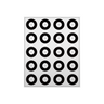 40mm Target Inner Diameter (ID) 20mm Manufacturing Precision ±5μm Film Concentric Ring Calibration Target (200x250mm 4x5), SKU CT20041101, three quarter front view