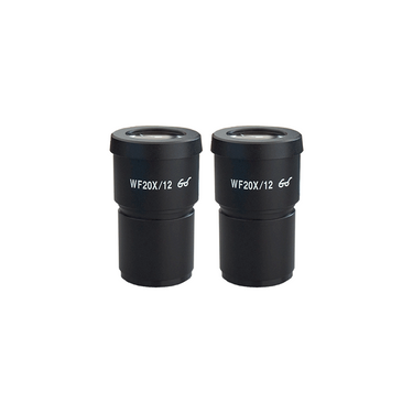 WF 20X Widefield Microscope Eyepieces, High Eyepoint, 30mm, FOV 12mm (Pair), SKU SZ05013611, three quarter front view