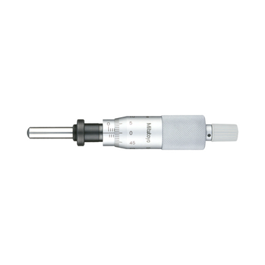 0-1″ Mechanical Micrometer Head Graduation 0.001″ 1" Spherical with Clamp Nut Mechanical Micrometer Head (Thimble Diameter: Dia. 18mm), SKU Mitutoyo-150-812, three quarter front view