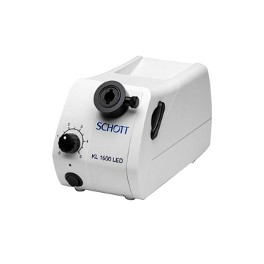 37W DC 24V LED Light 37W LED Fiber Optic Illuminator, SKU SCHOTT-KL1600-150.600, three quarter front view