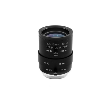1/2.5″ 2.8-12mm Video Zoom Lens, SKU MV02021691, three quarter front view