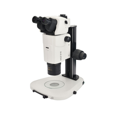7.5-135X LED Transmitted Light Track Stand Trinocular Parallel Zoom Stereo Microscope, SKU Nexcope-NSZ818-Trinocular, three quarter front view