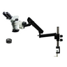 3.35-45X Flexible Arm Polarizing LED Light Binocular Zoom Stereo Microscope, SKU SZ02060724, three quarter front view