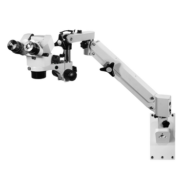 LED Light Binocular Parallel Multiple Power Operation Stereo Microscope, SKU SM51030122, three quarter front view