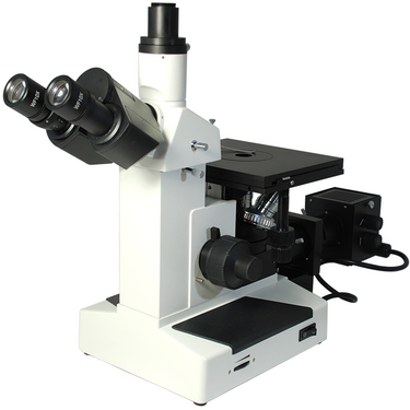 100X-1000X Inverted Metallurgical Microscope, Trinocular, Halogen Light,, SKU MT14030303, three quarter front view