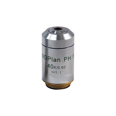40X Infinity-Corrected (LWD Plan PH N) Long Working Distance Achromatic Negative Phase Contrast Microscope Objective Lens Working Distance 3.77mm, SKU PH03033532, three quarter front view