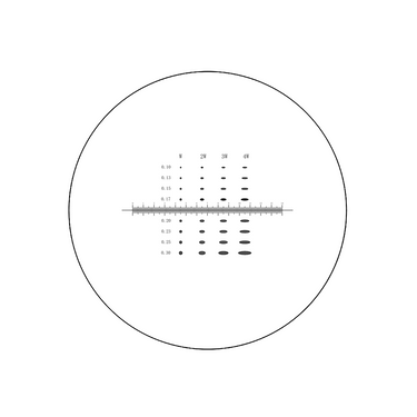 Multiple Scale Reticle ( Dia. 26mm), SKU RT20122171, three quarter front view