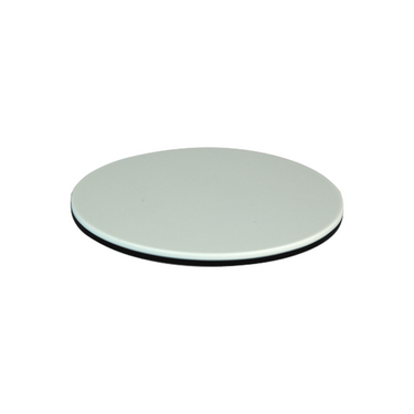 95mm Black White Microscope Stage Plate (3 3/4 inch Diameter), SKU SA05141101, three quarter front view