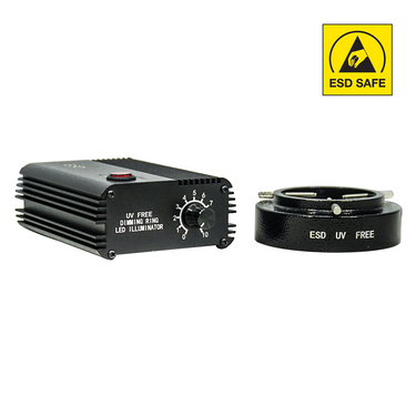 7.2W DC 12V ESD Safe UV FREE LED Light LED Quantity 120 ESD UV Free LED Ring Light (7.2W ID61mm 120Bulbs), SKU ML02242021, three quarter front view