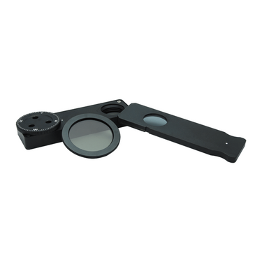 Simple Rotating Polarizer & Analyzer Kit for MT0302 Microscopes, with Orientation Control, SKU MT03026201, three quarter front view