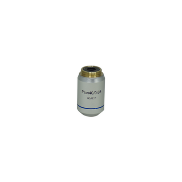 Objective Working Distance 1.5mm 40X Infinity Plan Achromatic Objective, SKU Nexcope-NE610-Objective-40-A, three quarter front view