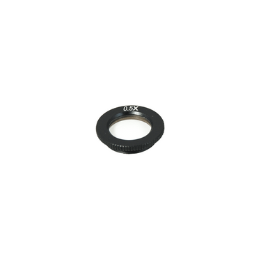 0.5X Semi-Plan Achromatic Microscope Objective Lens Working Distance 206mm, SKU MZ02014211, three quarter front view