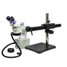3.5-30X LED Light Ball Bearing Boom Stand Binocular Zoom Stereo Microscope, SKU SZ02080446, three quarter front view