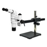 8-65X Ball Bearing Boom Stand Trinocular Parallel Zoom Stereo Microscope, SKU PZ02140131, three quarter front view