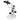 8X-80X Widefield Parallel Zoom Stereo Microscope, Trinocular, Track Stand + Single Port Photo/Video Beam Splitter, Compensating 20° Viewing Angle, SKU PZ04010331, three quarter front view