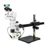2.0 Megapixels 8-80X CMOS Ball Bearing Boom Stand Halogen Light Trinocular Parallel Zoom Stereo Microscope, SKU PZ02080276, three quarter front view