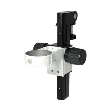 83mm E-Arm, Microscope Coarse Focus Block, Inclinable Focusing Drive Track, SKU SA02031103, three quarter front view