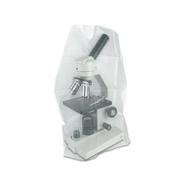 Microscope Dust Cover, Frosted, Vinyl (Small), SKU MA02022102, three quarter front view